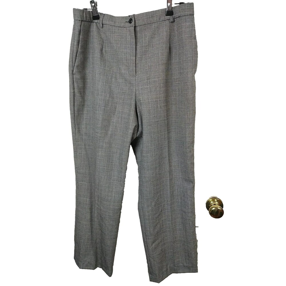 Pendleton Woman 12 Glen Checked Trouser Pants Lined 100 Virgin Wool USA